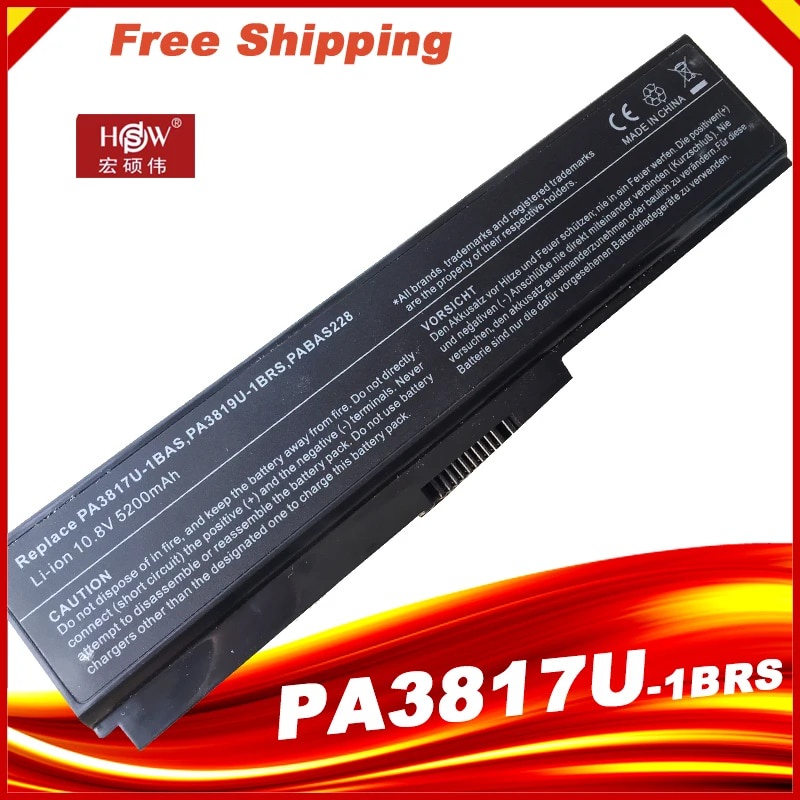 vhbw - Batteria Li-ion 6600mah (11.1v) Per Notebook Laptop Toshiba Satellite L755-12g, L755-13d