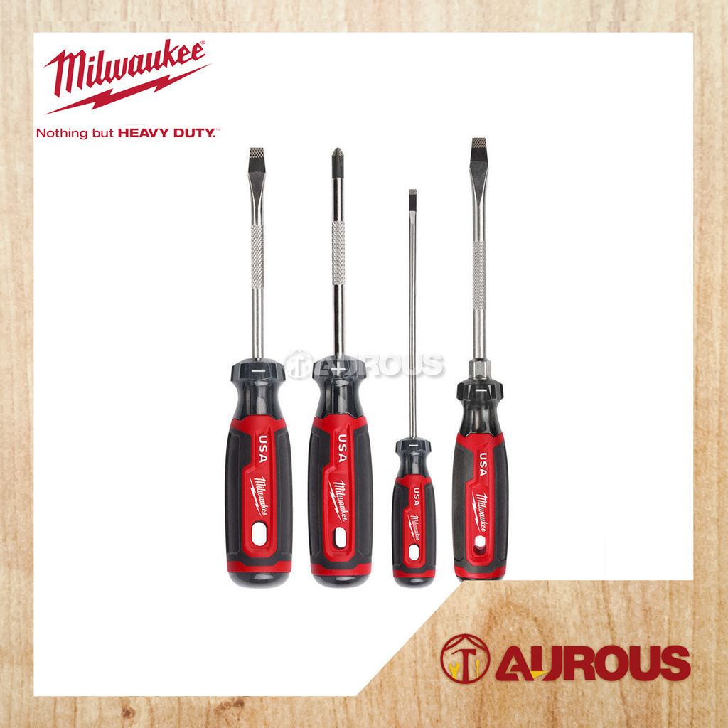 Milwaukee CUSHION GRIP SCREWDRIVER SET (4PCS) MT2004 (SL5/16, SL3/16