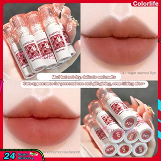 ลิปสติก ลิปกลอส เนื้อแมตต์กํามะหยี่ แบบนิ่ม สีขาว สําหรับนักเรียน