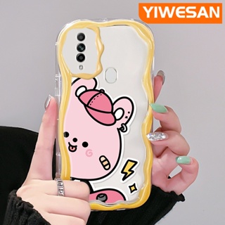 เคสโทรศัพท์มือถือแบบนิ่ม ใส กันกระแทก ลายการ์ตูนหมีสีชมพู สีมาการอง สําหรับ OPPO A31 2020 A8