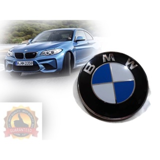 * Logo BMW ฟ้าขาวขอบอลูมิเนียมขนาด82mm สัญลักษณ์โลโก้ฝากระโปรงท้ายกระโปรงหน้าหลัง * ส่งจาก กทม *