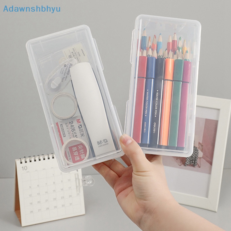 adhyu-กระเป๋าดินสอ-ขนาดใหญ่-สีโปร่งใส-สําหรับใส่เครื่องเขียน-วาดภาพระบายสี