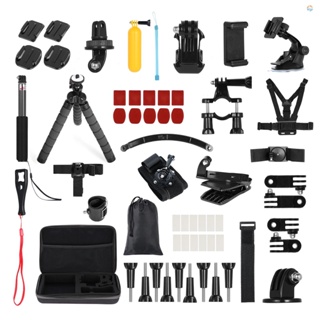 {Fsth} Camnoon 60-in-1 Action Camera Accessories Kit Sports Camera Accessories Set Replacement for   11 10 9 8 Max 7 6 5 Insta360 Xiaomi YI Action Cameras with Carrying Ca