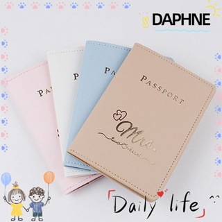 Daphne ปกหนัง PU กันน้ํา สําหรับใส่หนังสือเดินทาง เอกสาร บัตรเครดิต แบบพกพา
