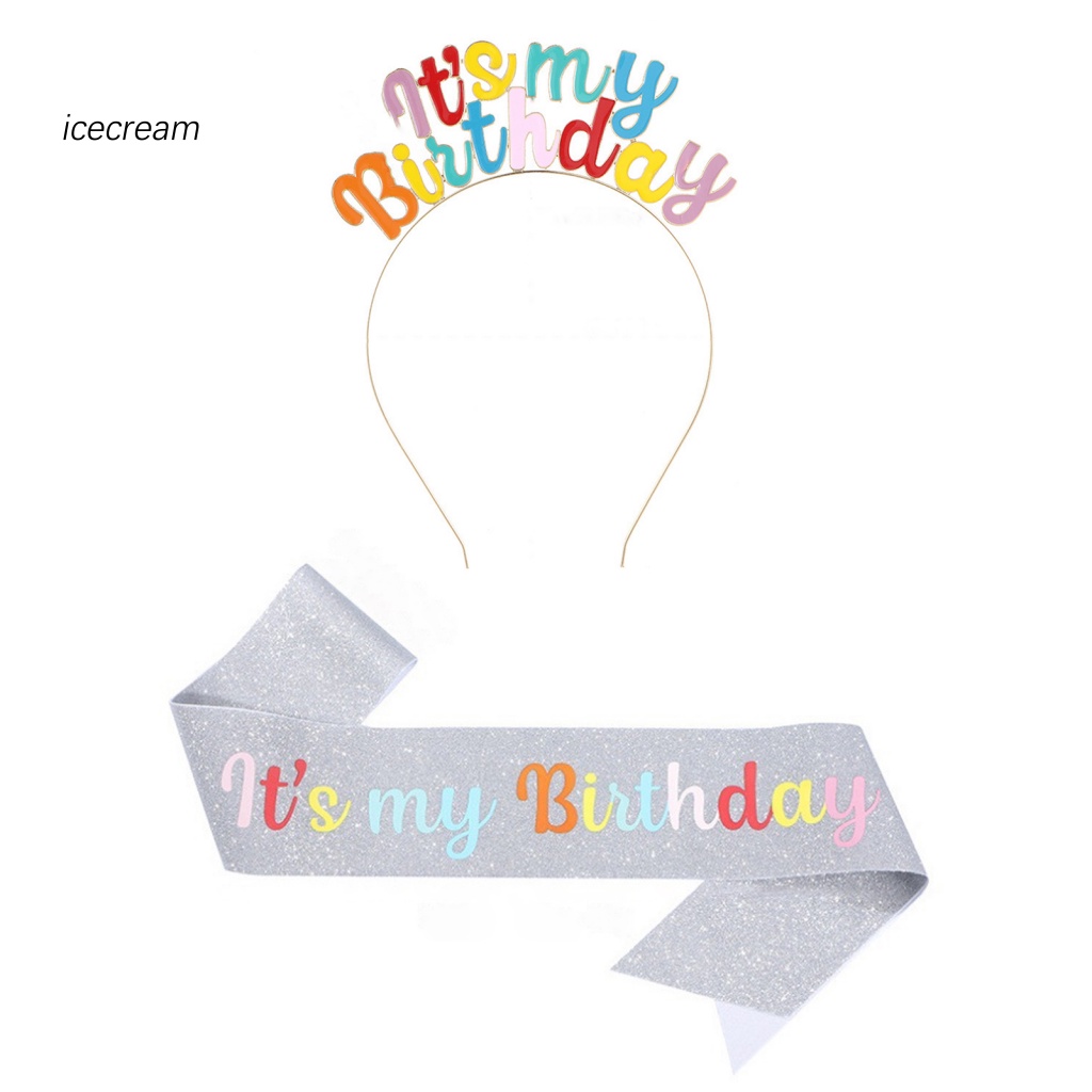 icecream12-mx-it-my-birthday-ที่คาดผม-ปรับได้-ใช้ซ้ําได้-สําหรับเต้นรํา-ปาร์ตี้วันเกิด