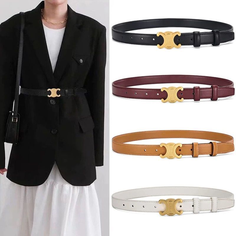 the-arc-de-triomphe-ladies-leather-belt-pure-cowhide-jeans-decorative-belt-simple-smooth-buckle-belt-woman