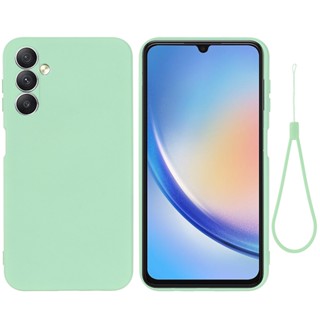 เคสซิลิโคน กันกระแทก พร้อมสายคล้อง สําหรับ Samsung Galaxy M34 F34 5G ELVEV