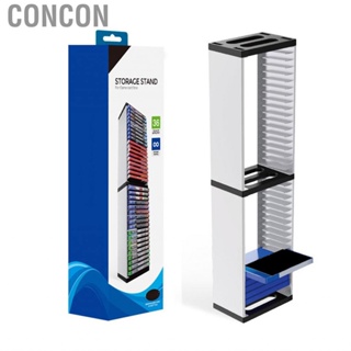 Concon Video Game Storage Shelf  Double Tower Sturdy Environmentally Friendly Store 36 Discs Space Saving for