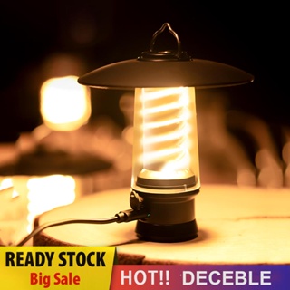 [Deceble.th] ไฟฉาย LED Type-C 3 โหมด 2500mAh สไตล์วินเทจ สําหรับตั้งแคมป์