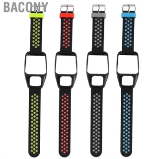 Bacony Band Silicone Wrist Watch Strap Dual Color With Pin Buckle Kit