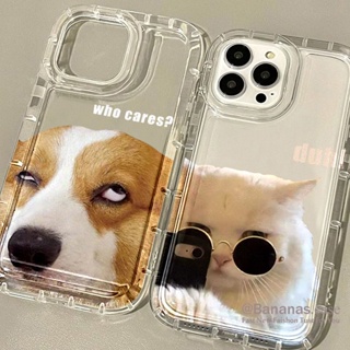เคสโทรศัพท์มือถือแบบนิ่ม ใส ลายสุนัขตลก สําหรับ iPhone 14 13 12 11 Pro Max X Xr Xs Max 7 8 Plus SE2020