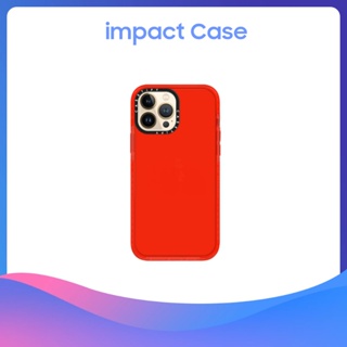 Casetify เคสโทรศัพท์ ซิลิโคนนิ่ม TPU เรียบง่าย สีแดง สําหรับ iPhone 11 12 13 14 15 Plus Pro Max