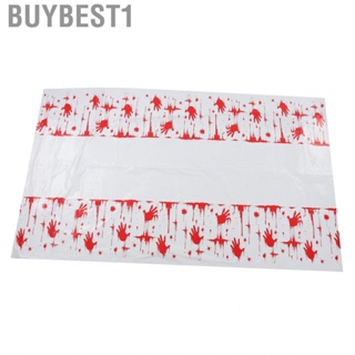 Buybest1 Bloody Handprint Halloween Tablecloth Disposable Scary Tables Cloth Chic Design Realistic Blood Stains for