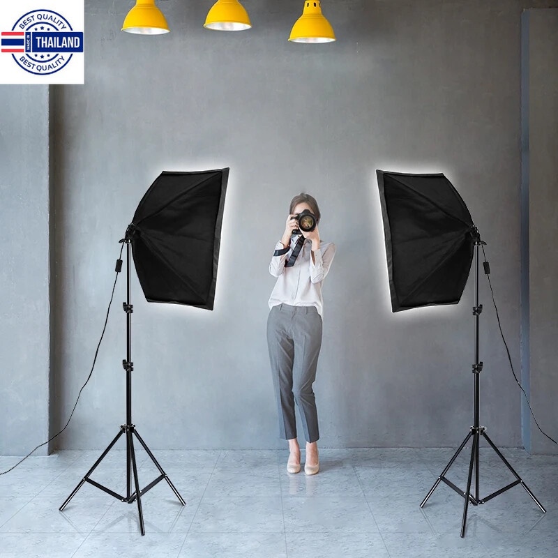 Photo Studio สตูดิโอถ่ายภาพ ไฟต่อเนื่อง ไฟสตูดิโอ 50x70 Softbox LED