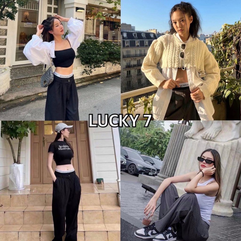 Feminine (พร้อมส่ง) SCULPTOR APPAREL PANTS (S,M) กางเกงขายาว ขอบเอว