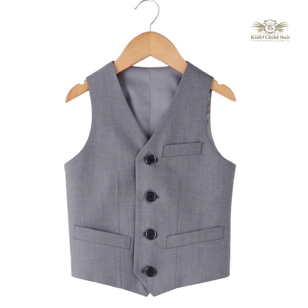 Gray Vest เสื้อกั๊กเด็ก สีเทา ขนาด 100, 110, 120, 130, 140, 150, 160