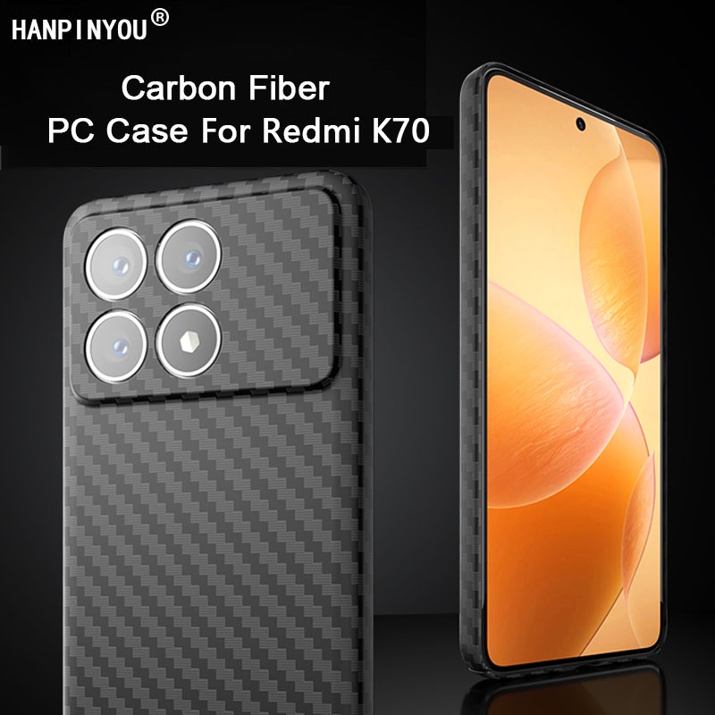 คาร ์ บอนไฟเบอร ์ Matte PC สําหรับ Xiaomi Redmi K70 K70E Poco X6 F6 Pro ...
