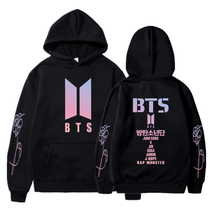 เสื้อกันหนาวลําลอง มีฮู้ด ลาย BTS Youth League สไตล์สตรีท | Shopee Thailand