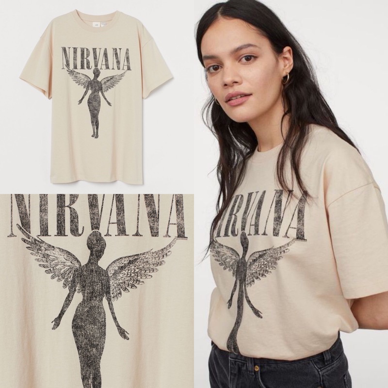 [S-5XL]H&m nirvana acdc pink floyid metallica band T-shirt vintage ...
