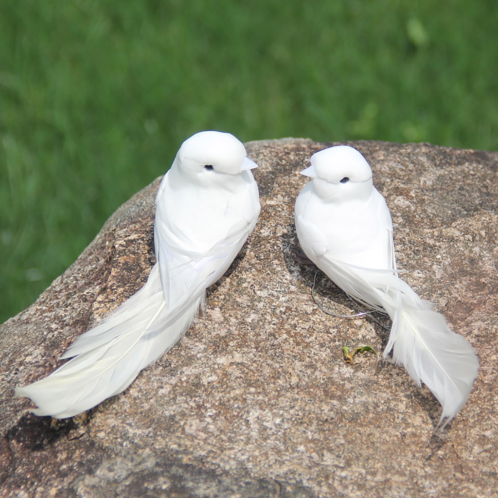 นกปลอม-ขนนกโฟม-สีขาว-สําหรับตกแต่ง-12-ชิ้น