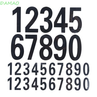 Damao สติกเกอร์ตัวเลข สะท้อนแสง กันน้ํา มีกาวในตัว สําหรับติดตกแต่งประตู หน้าต่างรถยนต์