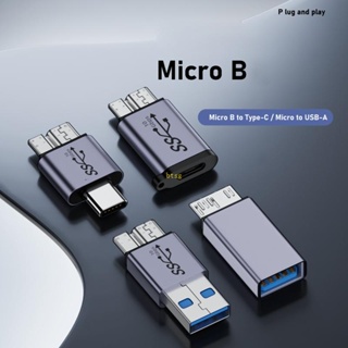 Bt สายเคเบิลชาร์จ Type C USB 3 0 เป็น MicroB 10Gbps อะลูมิเนียมอัลลอย สําหรับฮาร์ดดิสก์ไดรฟ์ภายนอก โทรศัพท์มือถือ