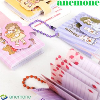 Anemone Smalll สมุดโน๊ต ขนาดเล็ก เขียนได้ พกพาสะดวก ลายการ์ตูนน่ารัก เครื่องเขียน