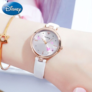 Disney นาฬิกาข้อมือควอตซ์ ประดับเพชร น่ารัก แฟชั่นสําหรับผู้หญิง และนักเรียน
