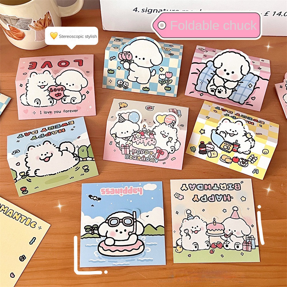 creative-cute-puppy-card-head-back-card-บรรจุภัณฑ์การ์ดที่ทนทานต่อการสึกหรอ-บรรจุภัณฑ์การ์ดด้านล่าง-บรรจุภัณฑ์กระดาษแข็ง-วัสดุกระดาษแข็งสำหรับของขวัญ-cod