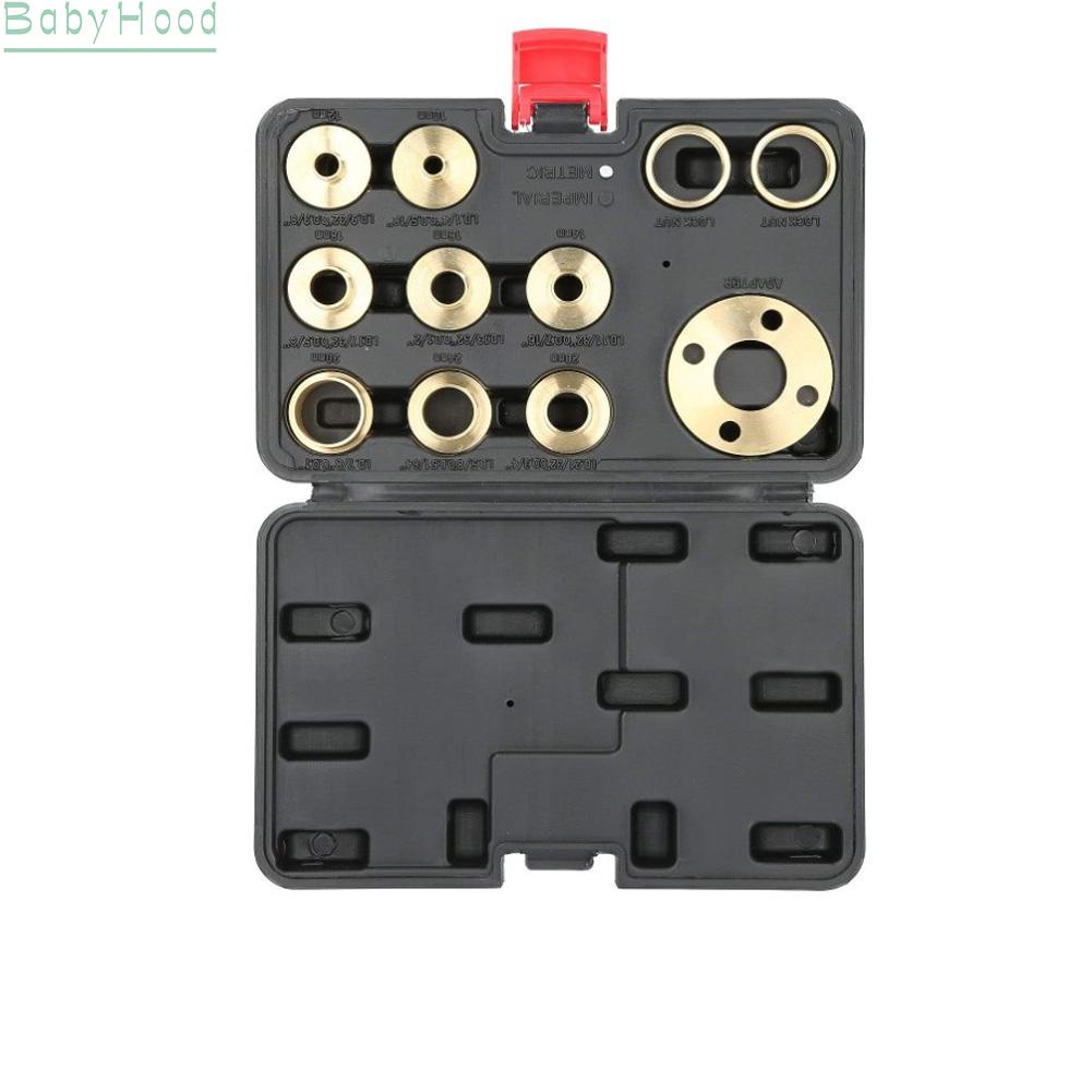 big-discounts-11pcs-brass-template-router-guides-with-lock-nut-adapter-template-guide-bushing-bbhood