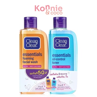 Clean &amp; Clear Special Pack Foaming Facial 100ml + Oil Toner 100ml เซทคุมมัน ดูแลผิว.