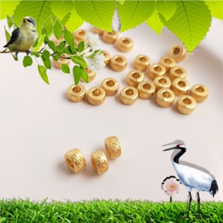 ลูกปัดกระดาษ เนื้อแมตต์ สีทอง สําหรับทําเครื่องประดับ สร้อยข้อมือ DIY