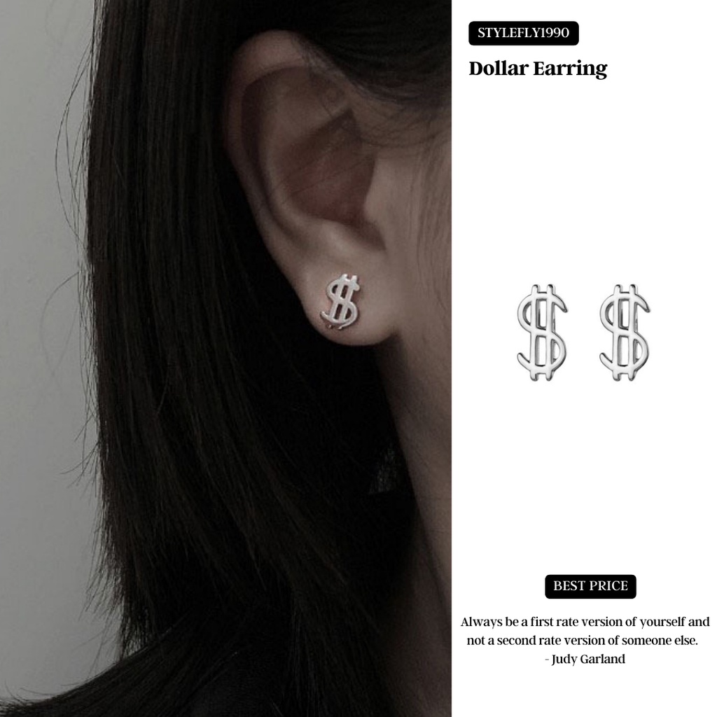 Dollar Earring ต่างหูดอลลาร์ Shopee Thailand