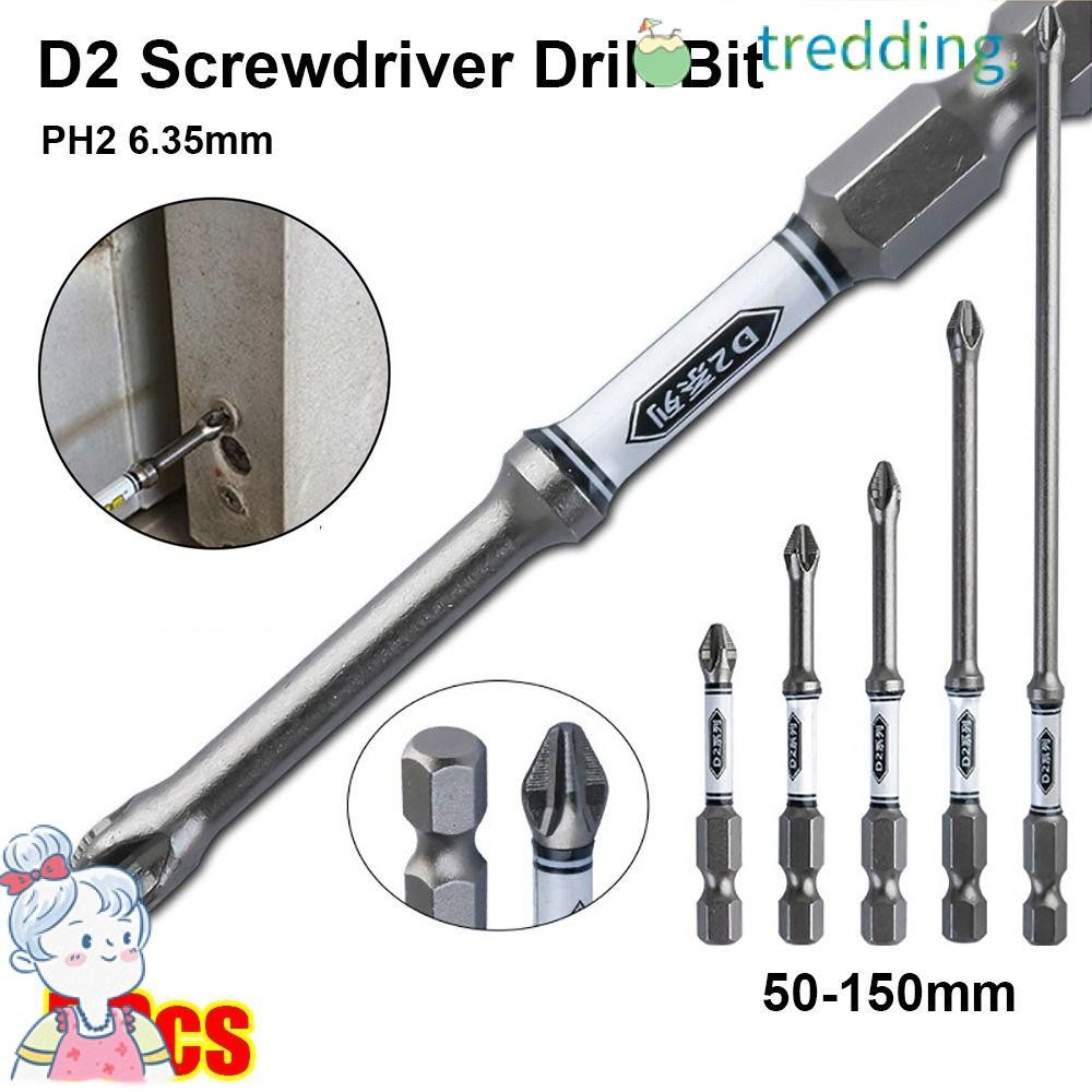 Tredding491 5 ชิ้น/เซ็ต Cross Driver เจาะ Bit, สวมใส่ทนต่อแรงกระแทก D2 ...