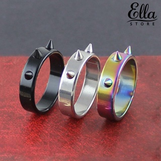 Ellastore123 แหวนนิ้วมือ สเตนเลส แบบพกพา เข้ากับทุกการแต่งกาย สําหรับตกแต่ง