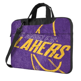 La Lakers กระเป๋าแล็ปท็อป กระเป๋าสะพายไหล่ กันน้ํา กันกระแทก 13 14 15.6 นิ้ว