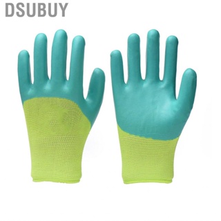 Dsubuy 3 Pcs Safety Work  Nylon Knit Breathable Foam Latex Coated for Construction Agriculture Heavy