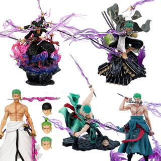 ฟิกเกอร์ One Piece Roronoa Zoro Roof Sauron Three Knifeflow ของเล่นสําหรับเด็ก