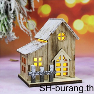 【Buran】ไฟ Led รูปบ้านคริสต์มาส แบบไม้ สําหรับตกแต่งบ้าน ออฟฟิศ บาร์ โรงแรม คาเฟ่ ห้องเด็ก