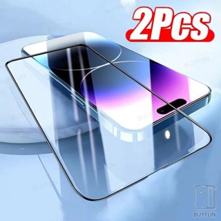 2Pcs Protective Film Screen Protector Tempered Glass For iPhone 12 11 13 14 Pro Max 13Mini 15+