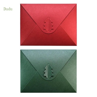 Dudu ซองจดหมาย ลายคริสต์มาส Thank You สีพื้น 6x4 9 นิ้ว 20 ชิ้น