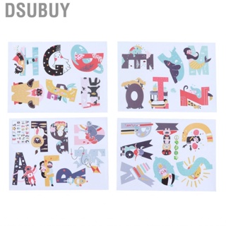 Dsubuy 4Pcs ABC  Alphabet Decals 26 English Cartoon Cute  Alp UT