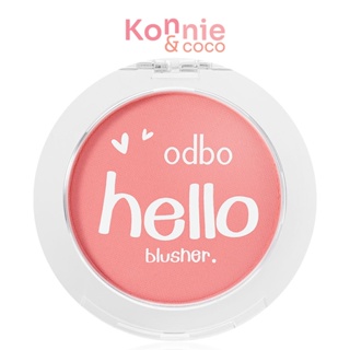 ODBO Hello Blusher 4g โอดีบีโอ บลัชออน เนื้อละเอียด สีสวยละมุน.