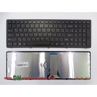 แป้นพิมพ์ คีย์บอร์ดโน๊ตบุ๊ค Lenovo IdeaPad G500S Laptop Keyboard มีเฟรม สีดำ (ภาษาไทย-อังกฤษ)