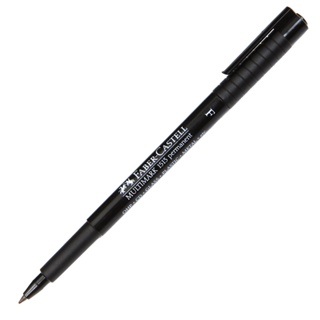  Faber-Castell ปากกาเขียนแผ่นใสลบไม่ได้ สีดำ ขนาด 0.6 มม.