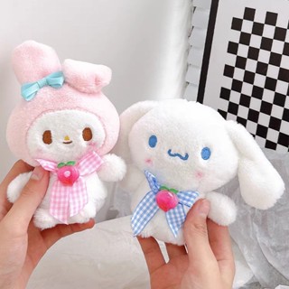 SANRIO พวงกุญแจ จี้ตุ๊กตา Melody Kuromi Cinnamoroll ผ้าฝ้าย PP อุปกรณ์เสริม สําหรับห้อยกระเป๋า