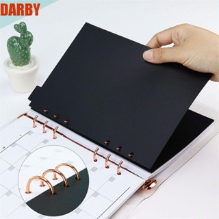 Darby แพลนเนอร์กระดาษ 6 หลุม ขนาด A5 A6 A7 สีดํา สําหรับคั่นหนังสือ