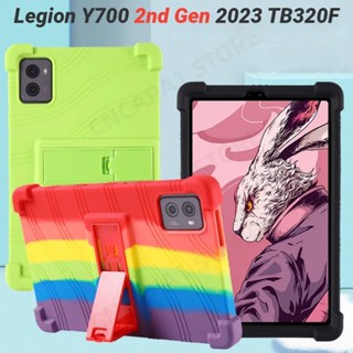 เคสแท็บเล็ต ซิลิโคน พร้อมขาตั้ง ปรับได้ สําหรับ Lenovo Legion Y700 2023 TB-320FU 8.8 Legion Y700 2nd Gen