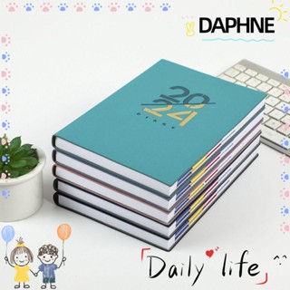 Daphne หนังสือปฏิทิน หนัง PU 365 วัน 2024 ขนาด A5 คุณภาพสูง สําหรับโรงเรียน ออฟฟิศ