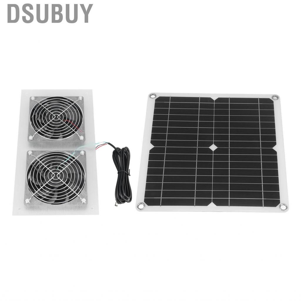 dsubuy-25w-solar-fan-powered-dual-kit-safe-low-noise-ipx65-efficient-double-mesh-guard-for-greenhouse-kennel